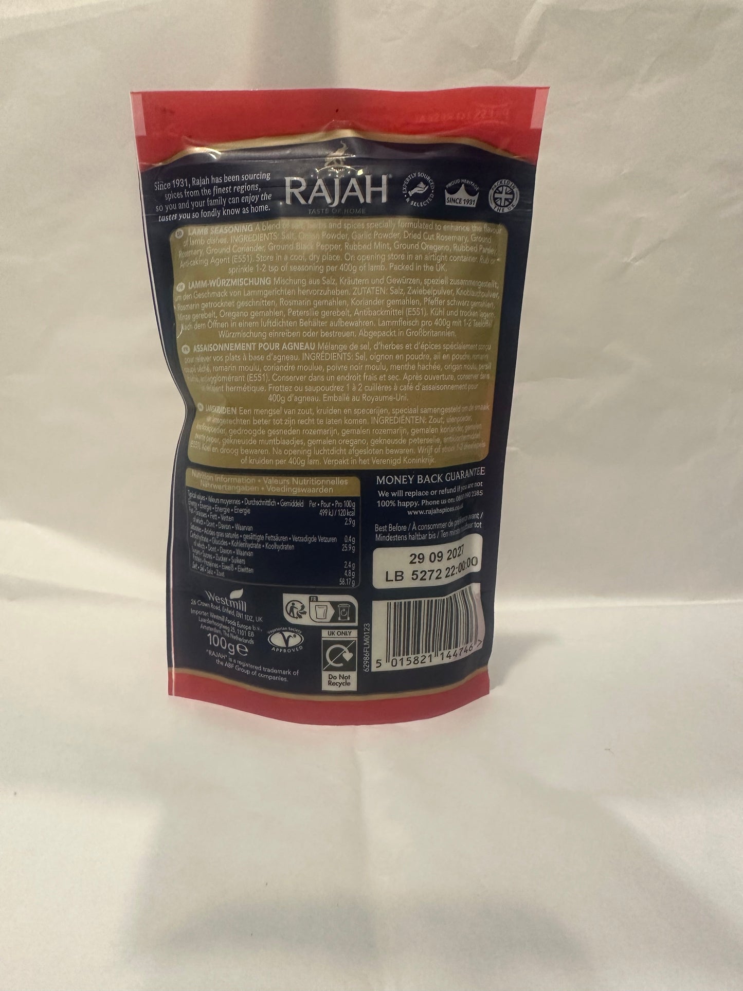 Rajah Lamb Seasoning 100g