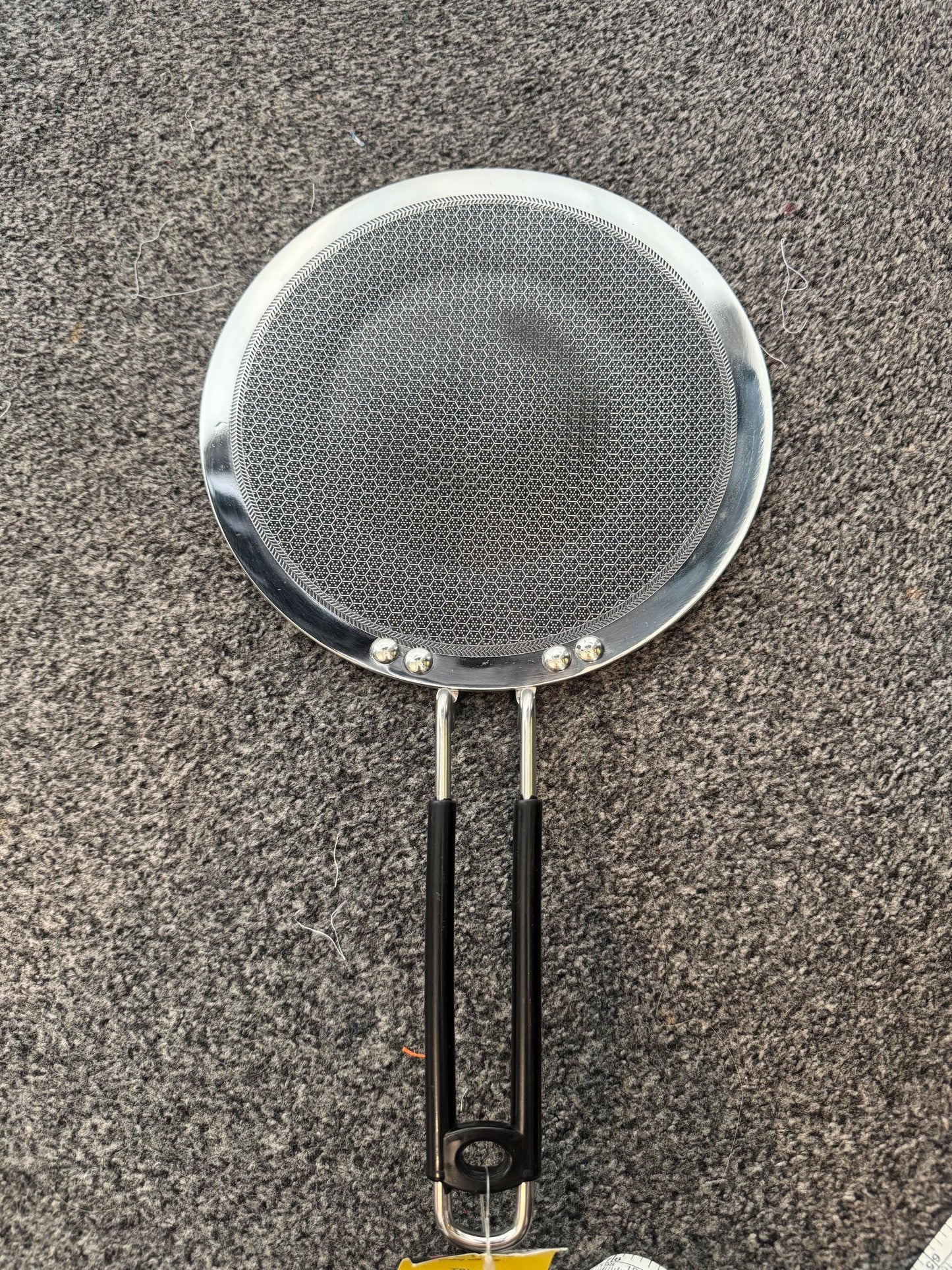 25cm diameter Honeycomb Stainless Steel Roti Tawa | Triply Flat Pan for Rotis, Parathas, Dosas | Non-Stick, Induction & Gas Stove Compatible