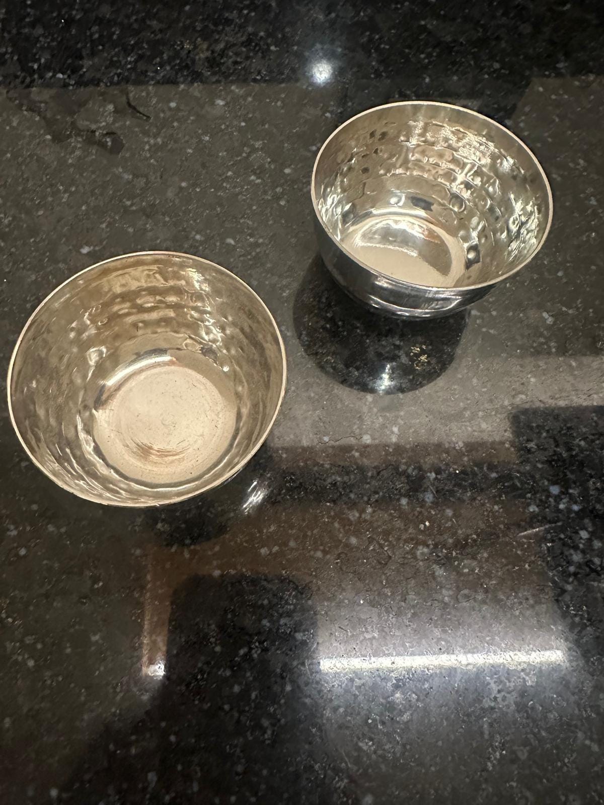 Hand Hammered Stainless Steel Chutney Bowls - 8 in total