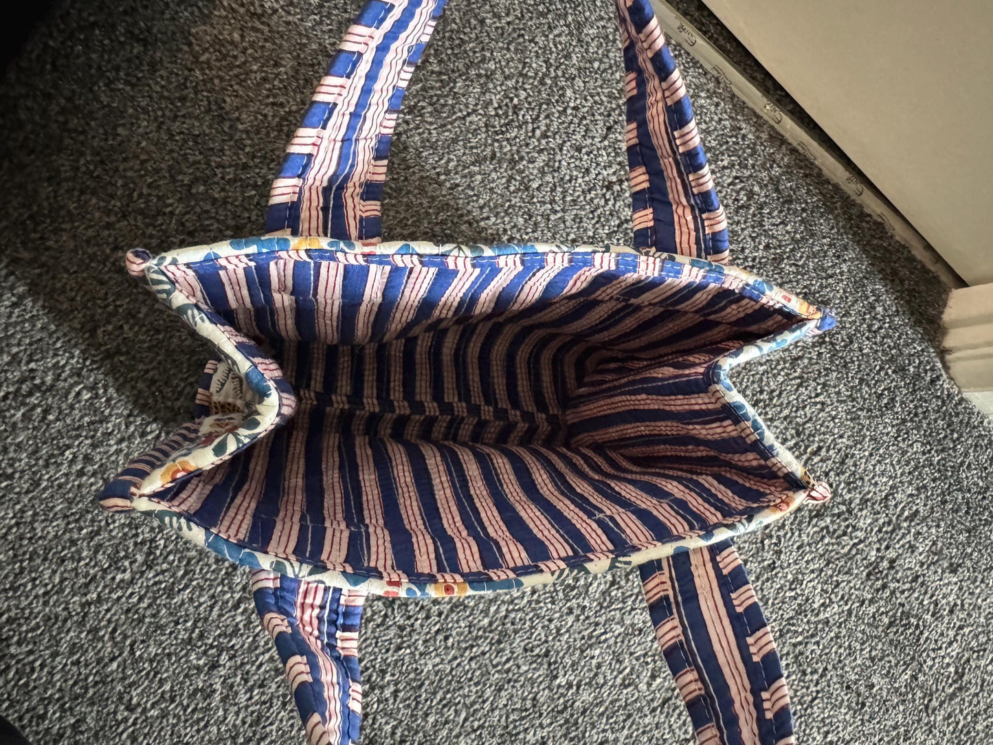 Handmade Quilted Tote Bag | Block Print Jungle Cheetah Tote | Reusable Fabric Bag | Colourful Boho Cotton Bag | Eco-Friendly Shopper