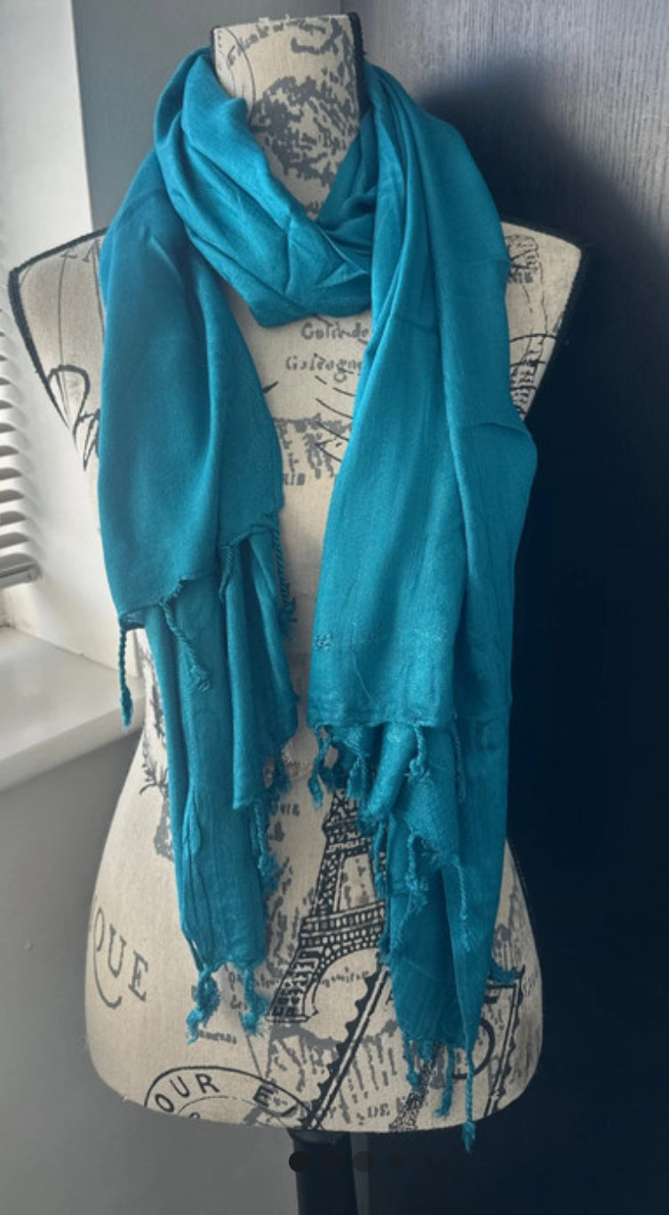 Blue Lightweight Shawl - Elegant & Versatile Accessory