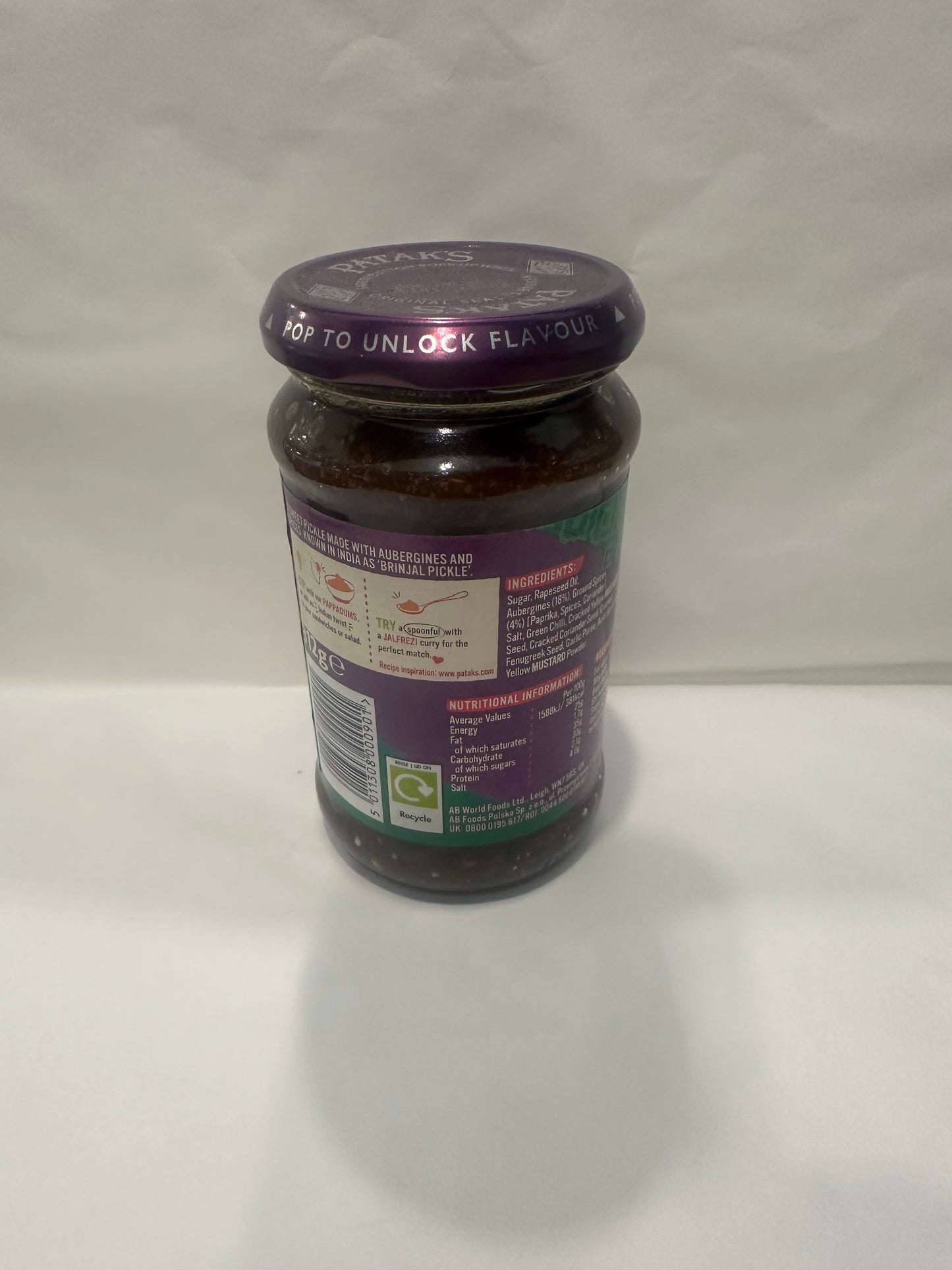 Patak's Aubergine Pickle – Sweet & Spicy
