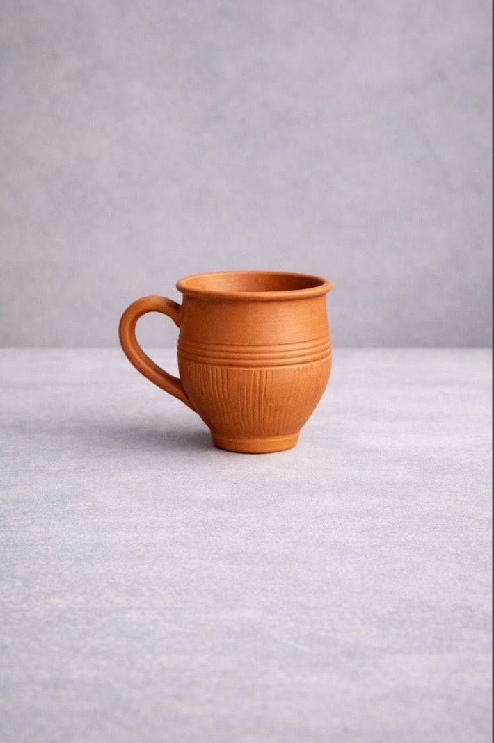 Handmade Terracotta Coffee Cup: Rustic Earthenware natural chai cup