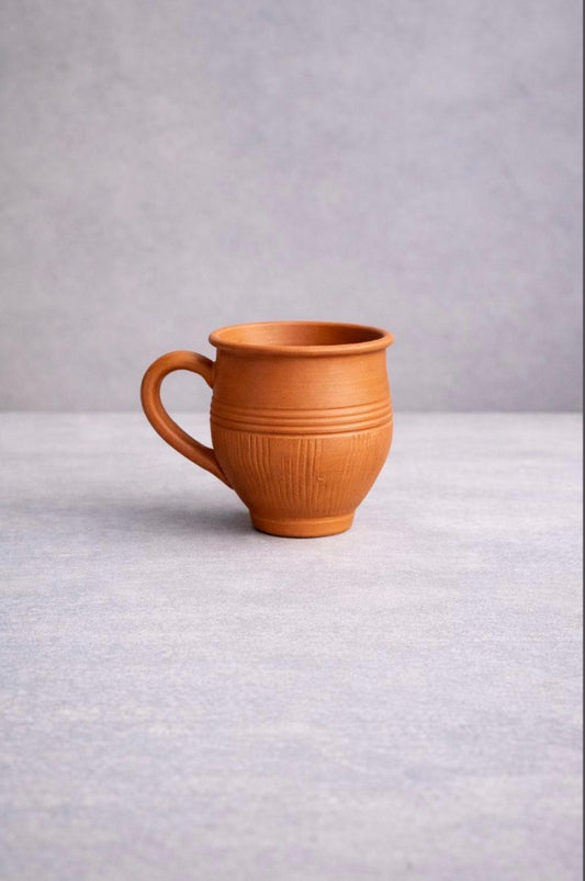 Handmade Terracotta Coffee Cup: Rustic Earthenware natural chai cup