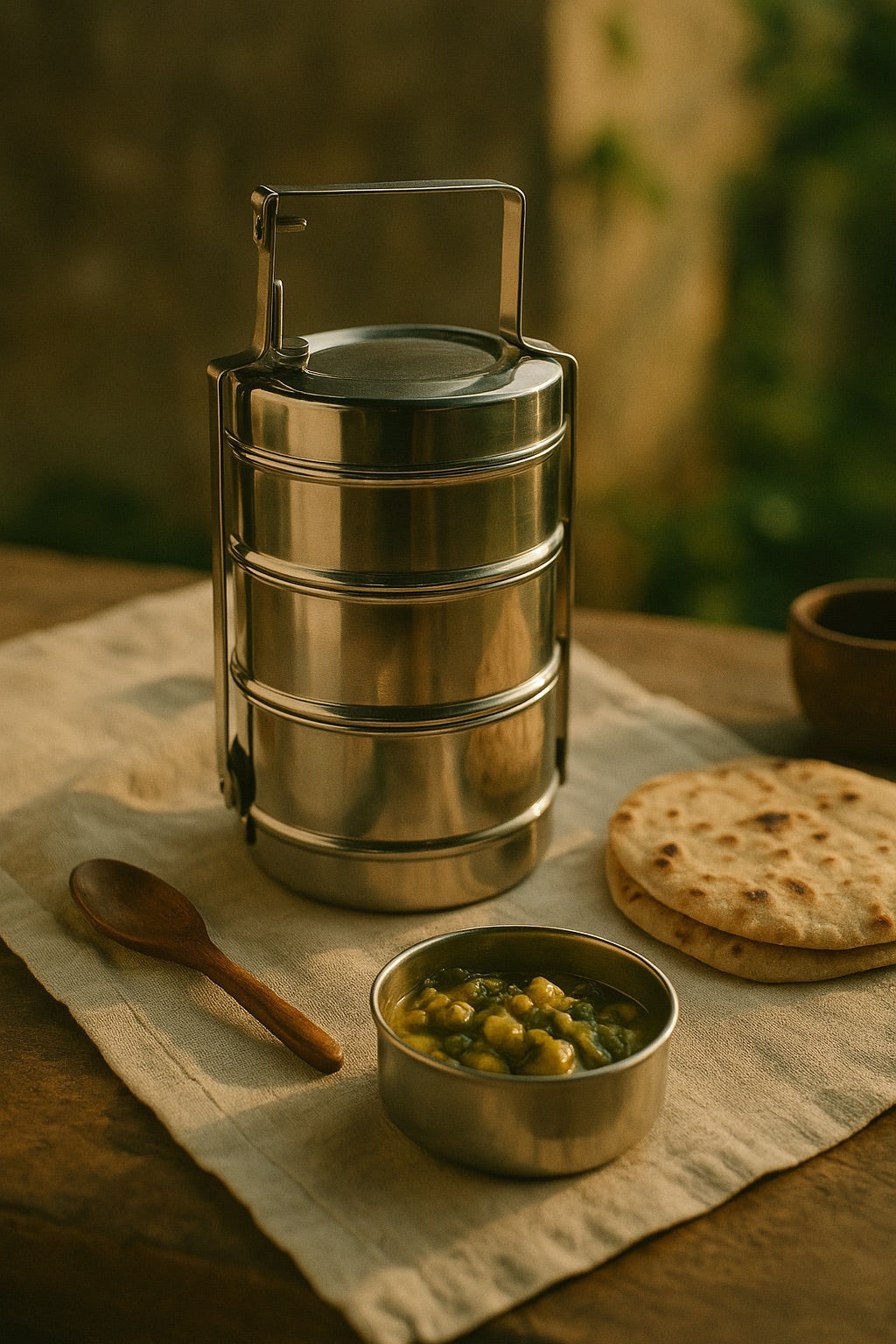 3-Tier Stainless Steel Tiffin Box