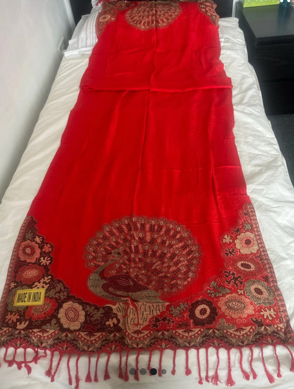 Traditional Punjabi Phulkari Shawl - Multicolor Embroidered Wrap