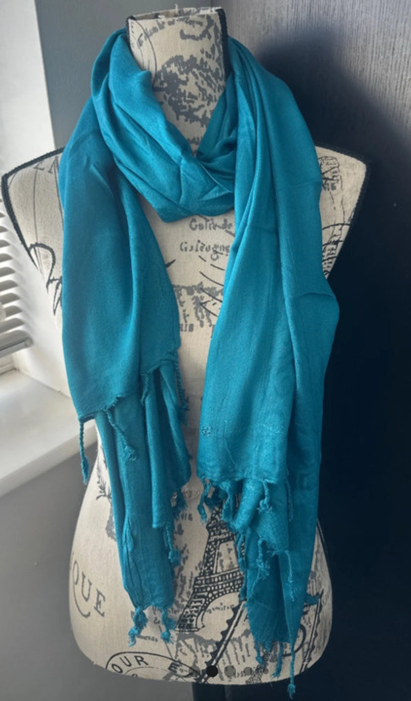 Blue Lightweight Shawl - Elegant & Versatile Accessory