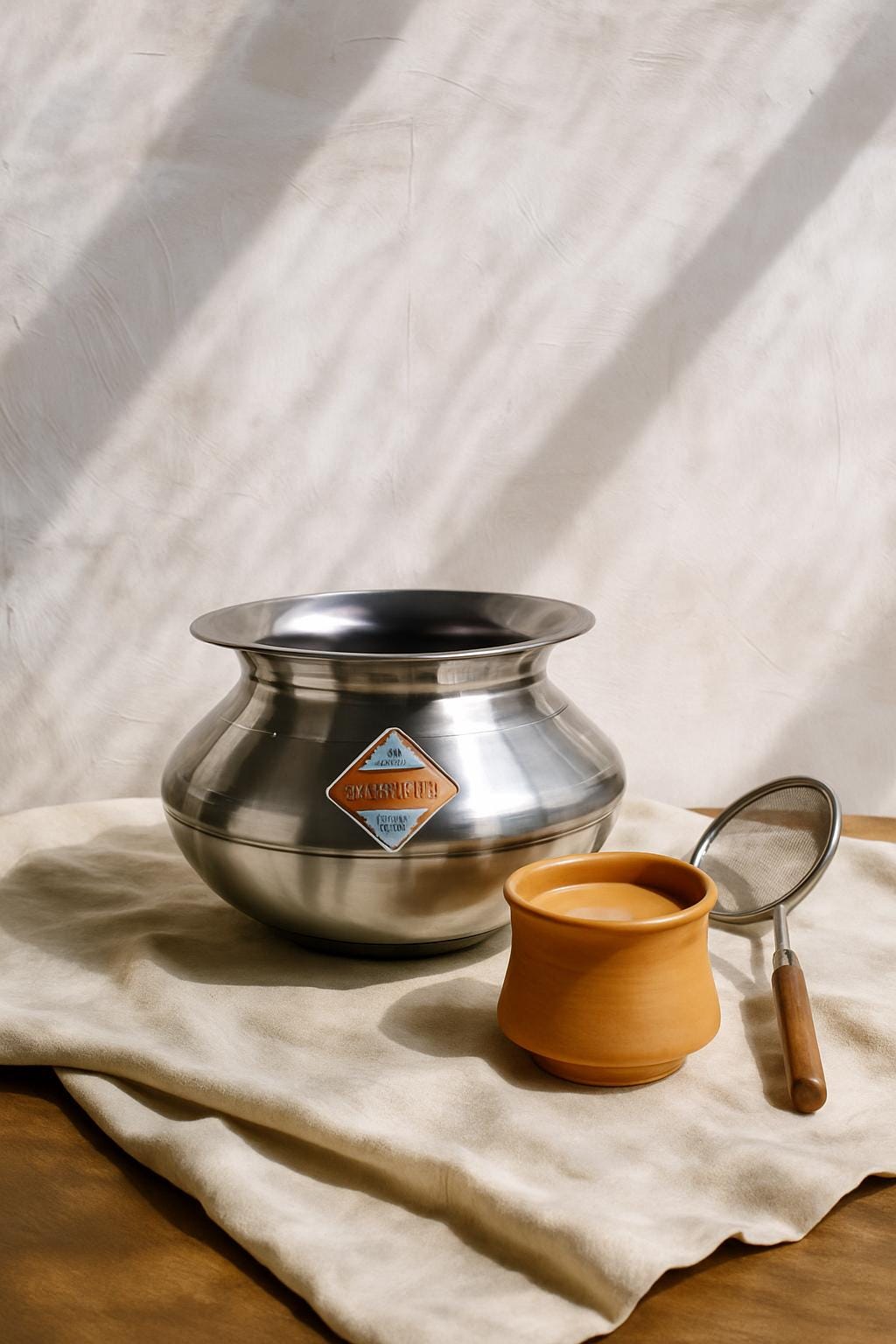Stainless Steel Handi – Traditional Indian Cooking Pot – Charanjit Brand – Desi Kitchen Utensil – Durable Steel Handi for Everyday Use