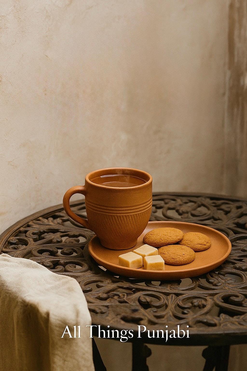Handmade Terracotta Coffee Cup: Rustic Earthenware Chai Mug