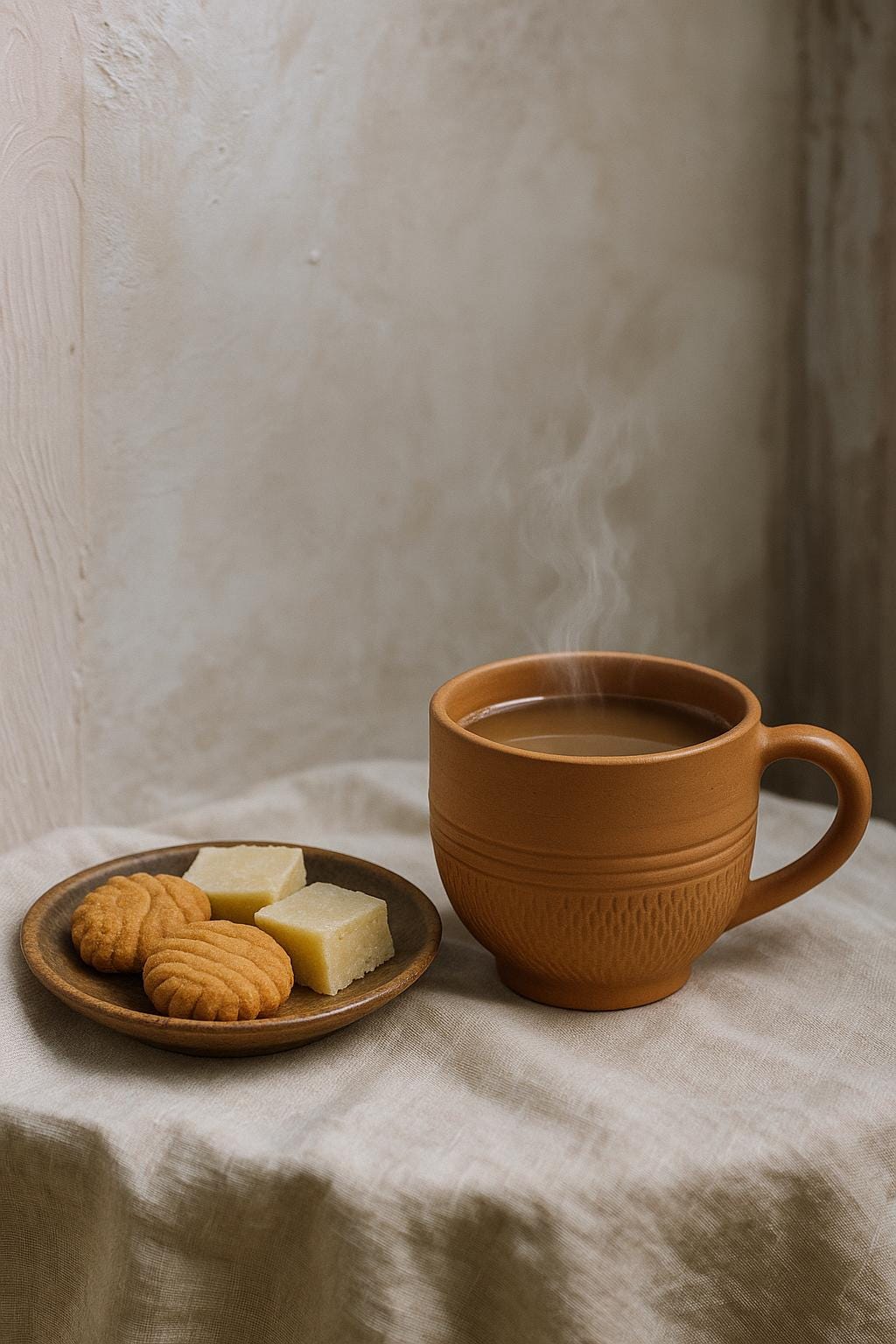 Handmade Terracotta Coffee Cup: Rustic Earthenware Chai Mug