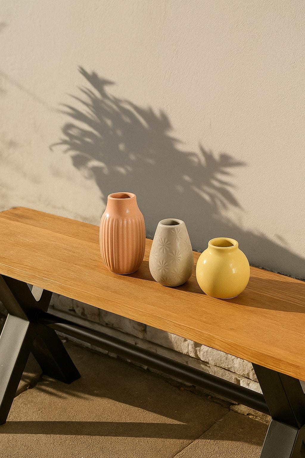 One of a kind Set of 3 Mini Decorative Ceramic Vases – Pastel Home Decor | Bud Vases | Modern Rustic Style