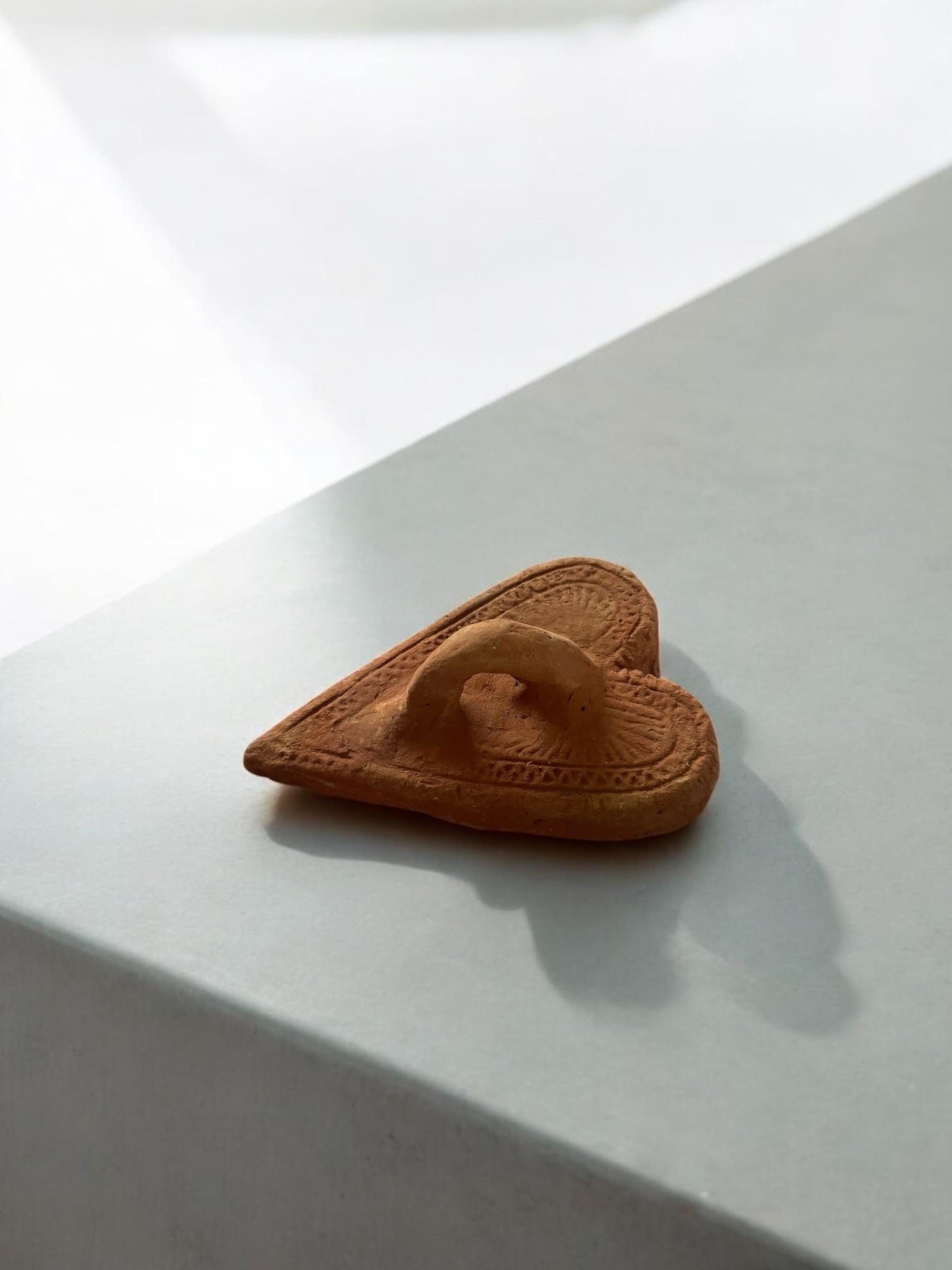 Handmade Heart-Shaped Terracotta Foot Scrubber | Natural Pumice Stone | Exfoliating Foot Care | Eco-Friendly Self Care