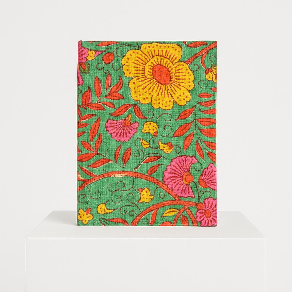Handmade Block Printed Fabric Journal: Eco-Friendly Stationery Gift