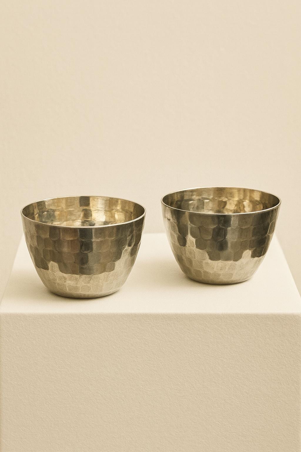Hand Hammered Stainless Steel Chutney Bowls - Set of 2