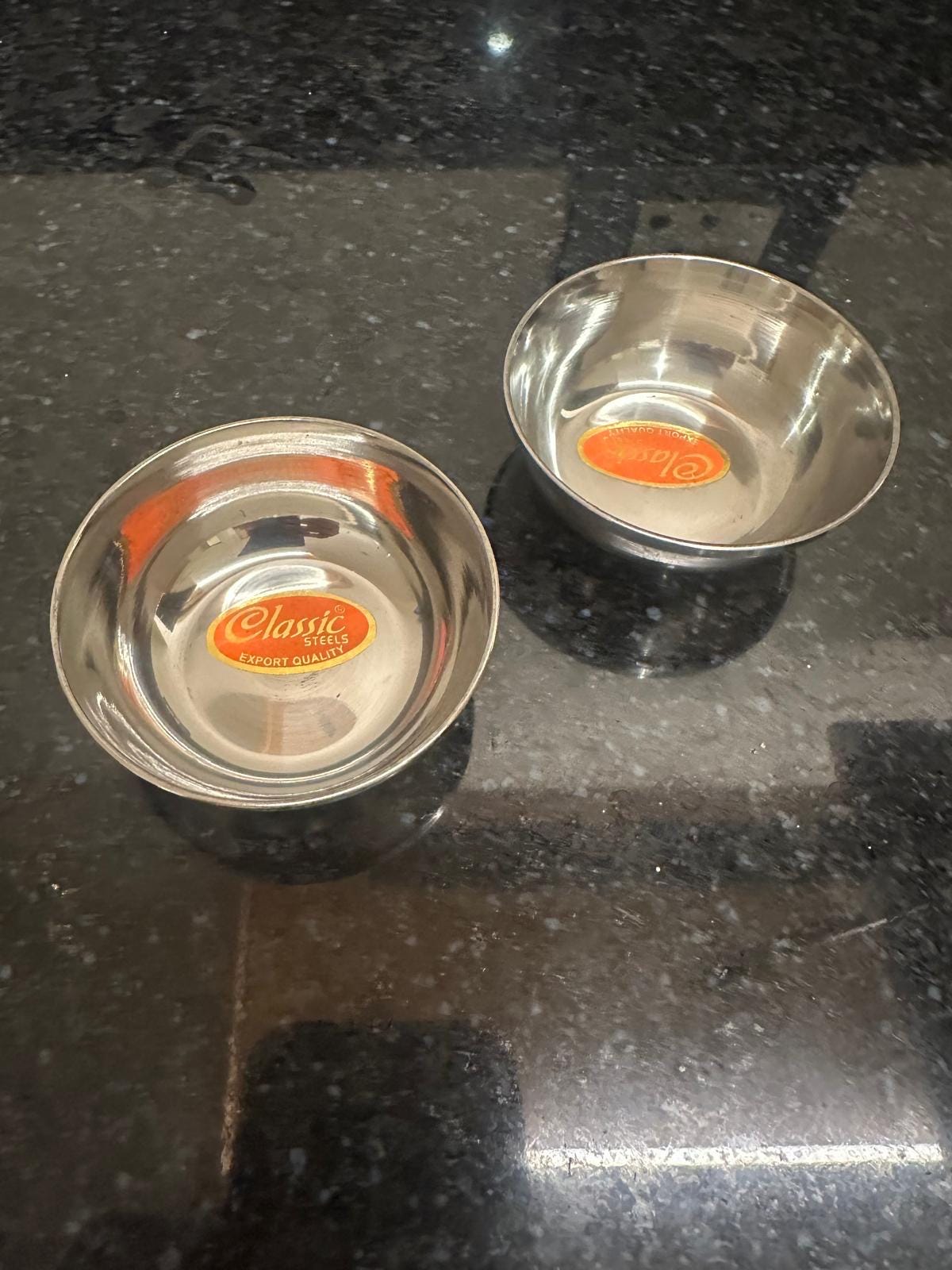 Set of 2 Hammered Stainless Steel Bowls: Condiment Dipping Serveware