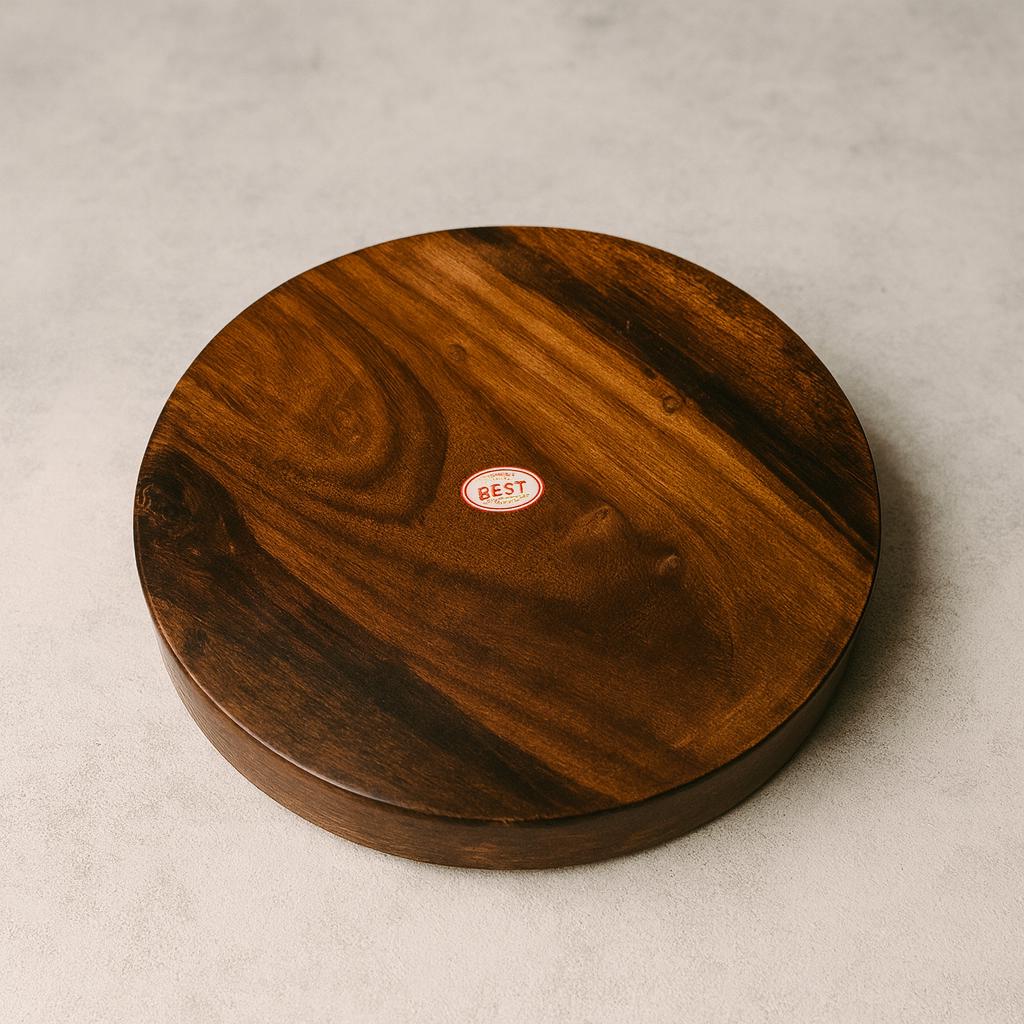 Handcrafted Wooden Chakla – Roti Board for Chapati, Paratha & Tortilla | Indian Dough Rolling Board | Traditional Flatbread Board