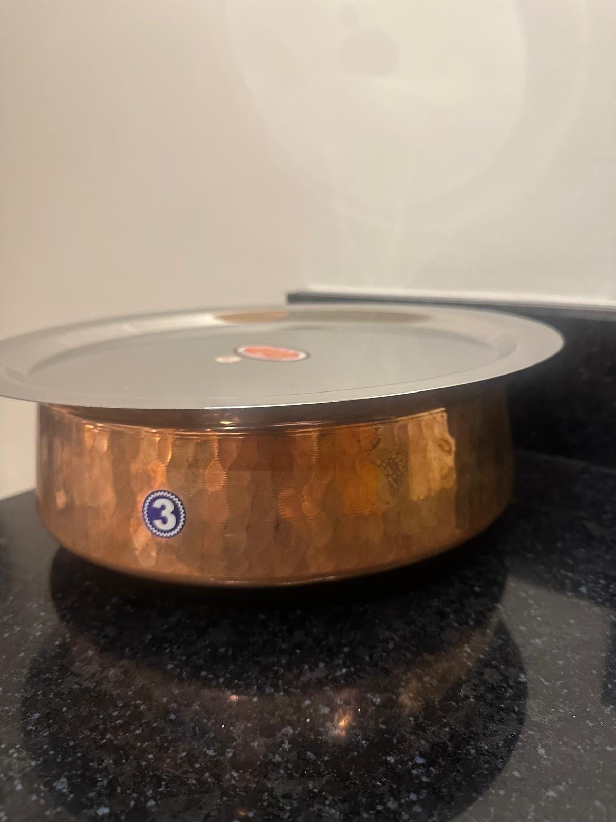Handcrafted Hammered Copper Handi with Steel Lid | Traditional Indian Cookware | Serveware