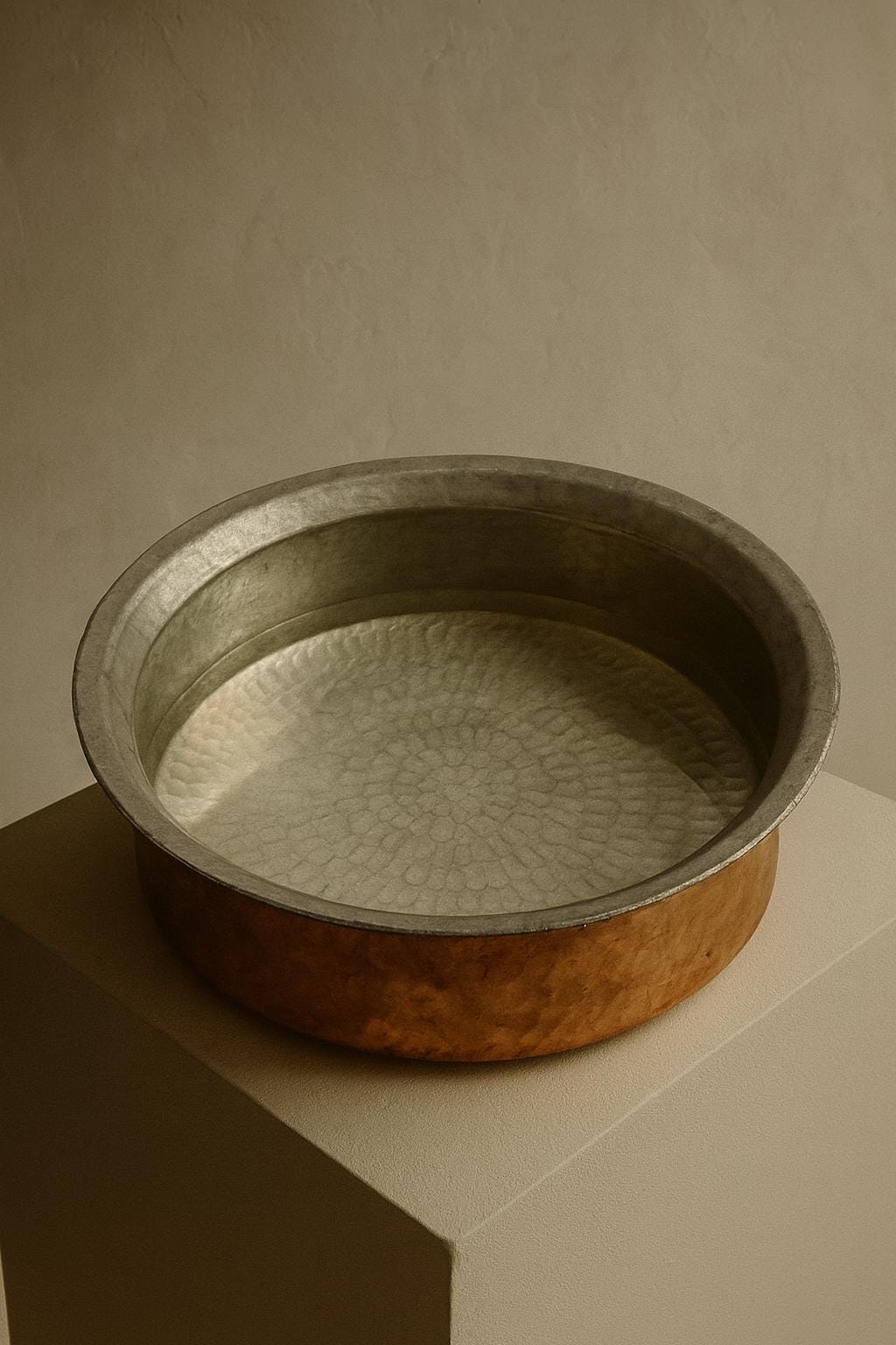 Handcrafted Hammered Copper Handi with Steel Lid | Traditional Indian Cookware | Serveware