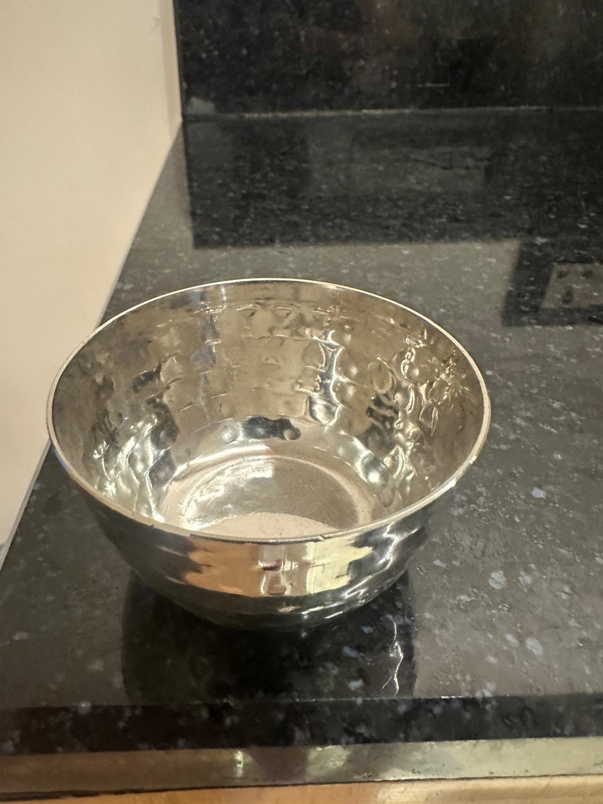 Hand Hammered Stainless Steel Chutney Bowls - 8 in total