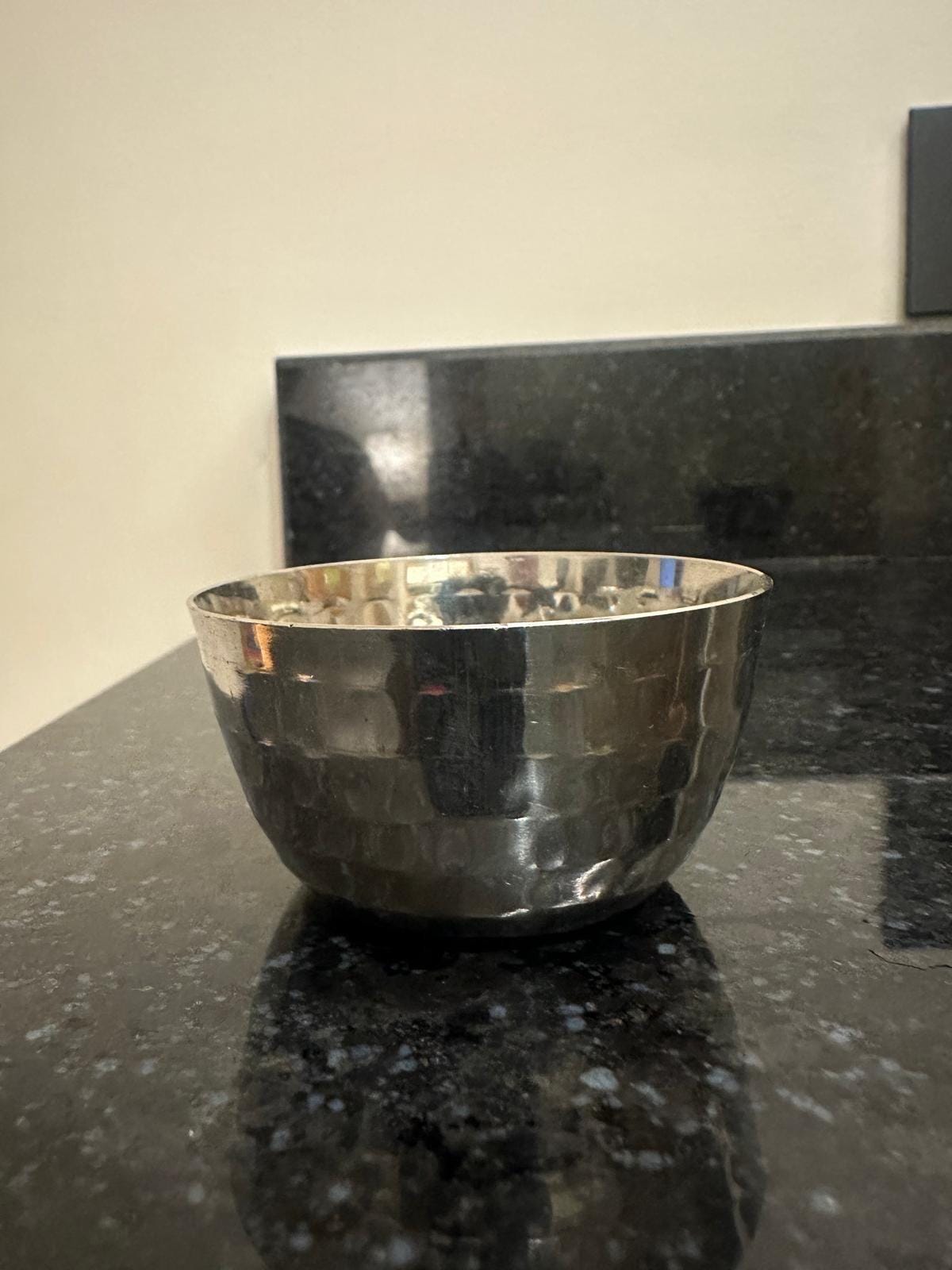 Hand Hammered Stainless Steel Chutney Bowls - 8 in total