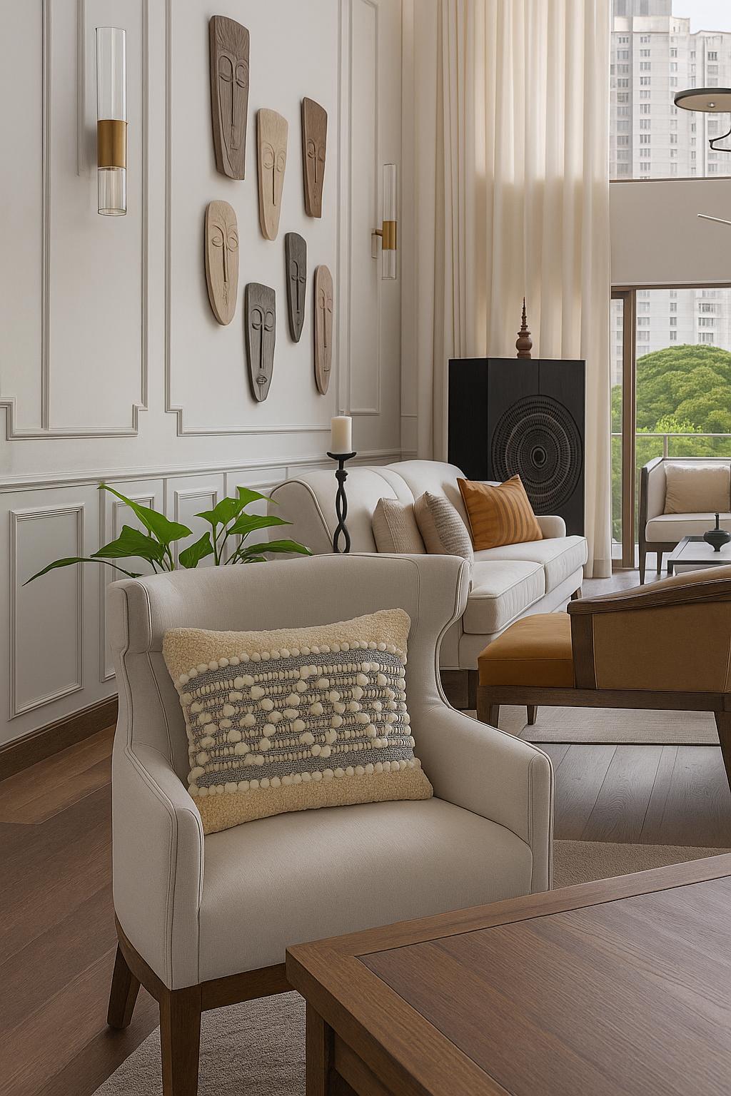 Boho Textured Throw Pillow Cover and filler pillow | Handwoven Cotton Cushion | Modern Ethnic Home Décor – 18x18