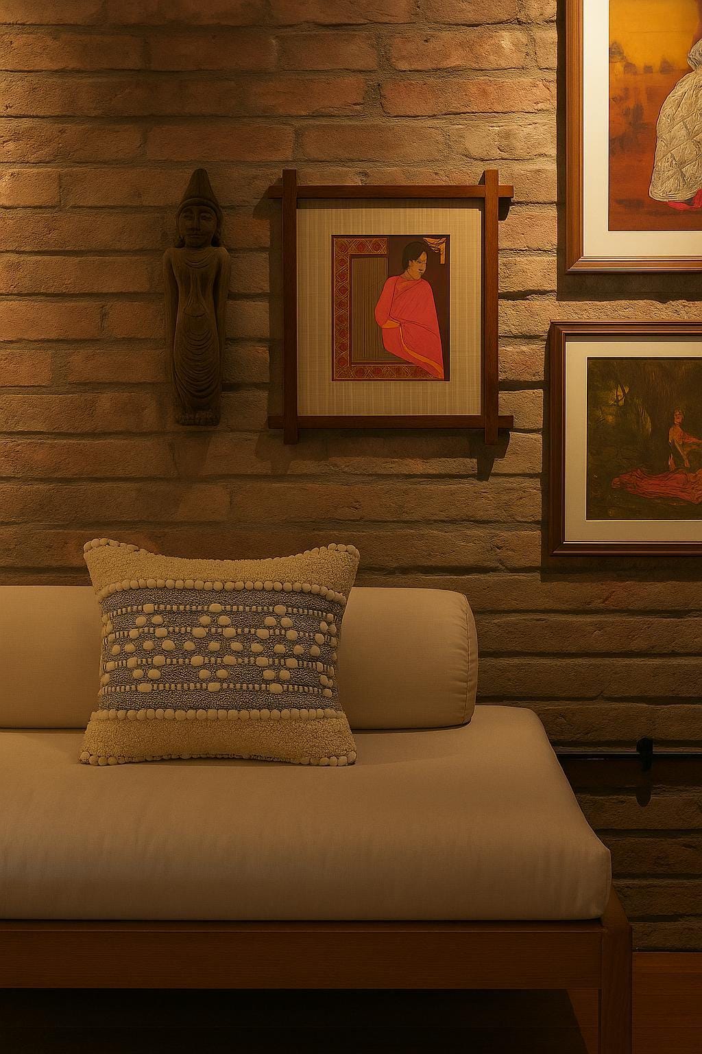 Boho Textured Throw Pillow Cover and filler pillow | Handwoven Cotton Cushion | Modern Ethnic Home Décor – 18x18