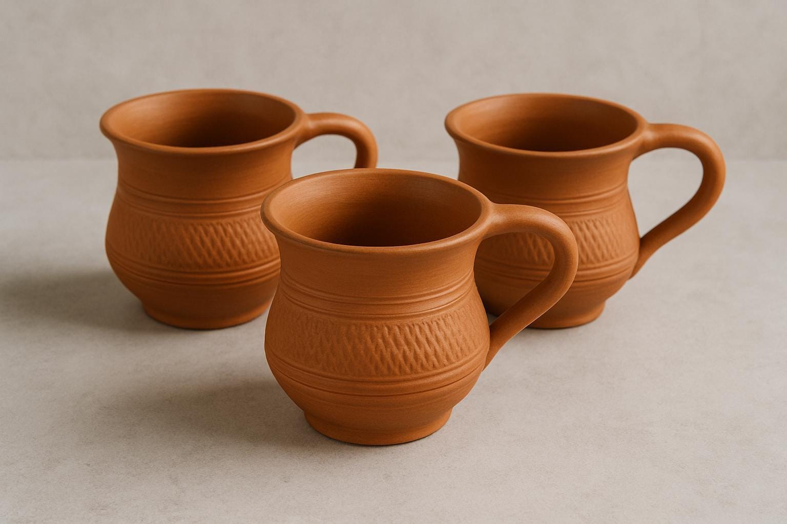 Terracotta Clay Tea Cups – Handmade Earthenware Kulhad Mugs – Eco-Friendly Indian Chai Cups – Rustic Pottery Tumblers – Natural Ceramic Tea