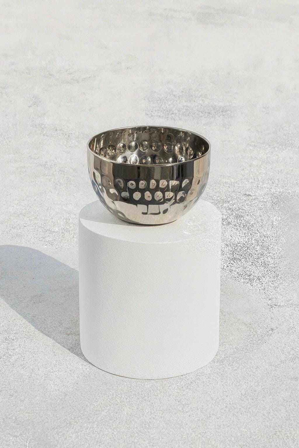 Hand Hammered Stainless Steel mini Bowls- set of 2