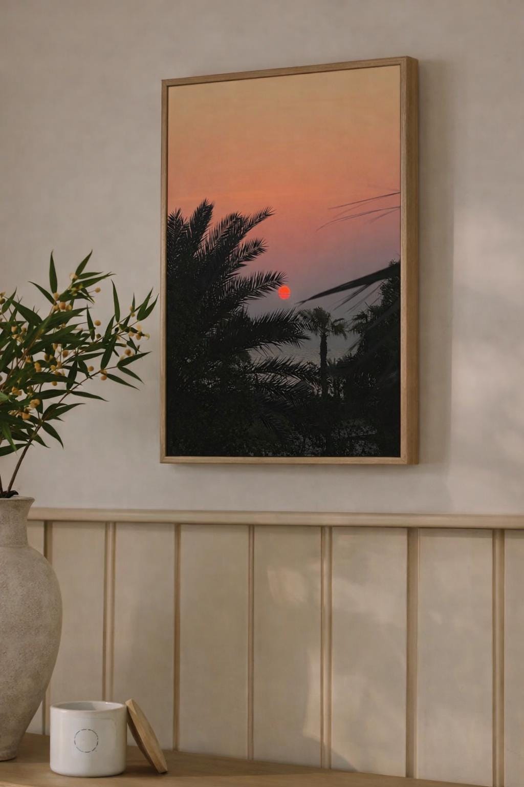 Tropical Sunset Print | Palm Tree Photography, Coastal Wall Art (Digital Download)