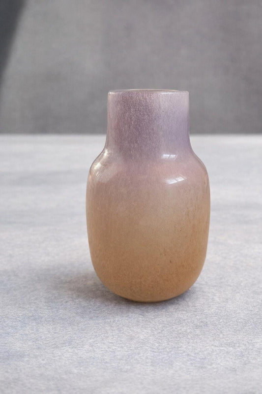 One of a kind Handblown Gradient Glass Vase | Blush & Sand Ombre Decorative Vase | Modern Home Décor | Flower Vase | Minimalist Styling