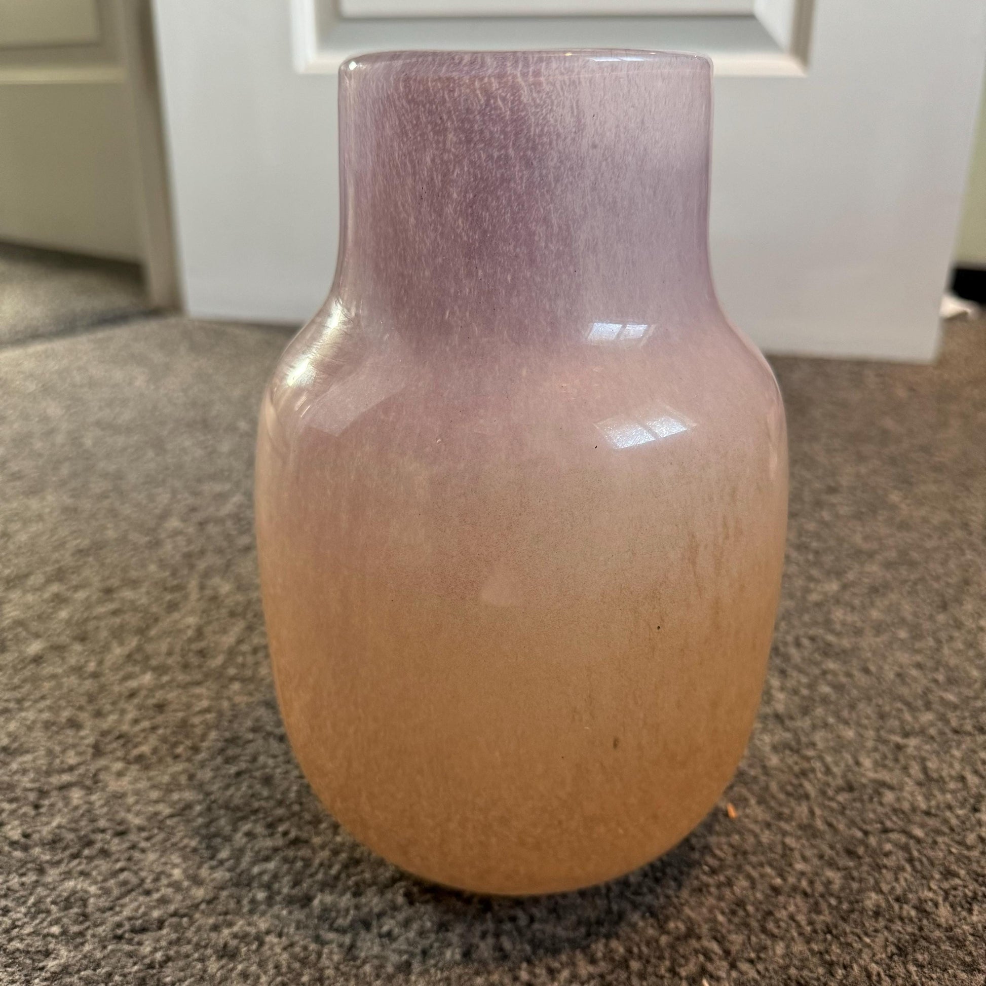 One of a kind Handblown Gradient Glass Vase | Blush & Sand Ombre Decorative Vase | Modern Home Décor | Flower Vase | Minimalist Styling