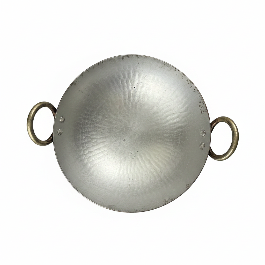 Hand-Hammered Iron Kadhai — 11 Inch